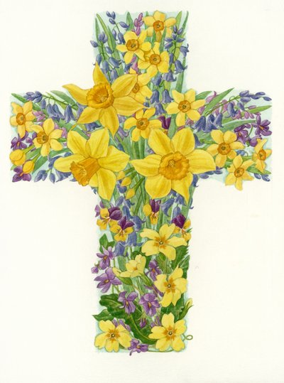 Bloemenkruis I, 1998 door Linda Benton